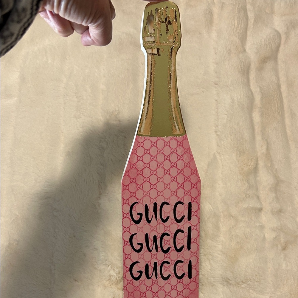 SET Champagne Toast Body Scrub & Cream Gucci Block Paris Heart Dish India Shelf - Picture 4 of 16